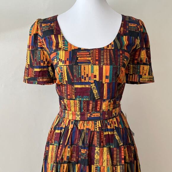 ModCloth Large Dress Cotton Retro 50s Swing Library Book Lover Gift RARE Pinup - Picture 9 of 16